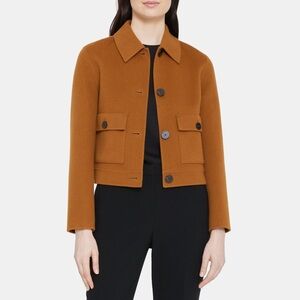 Theory Women's Burnt Orange Wool Jacket